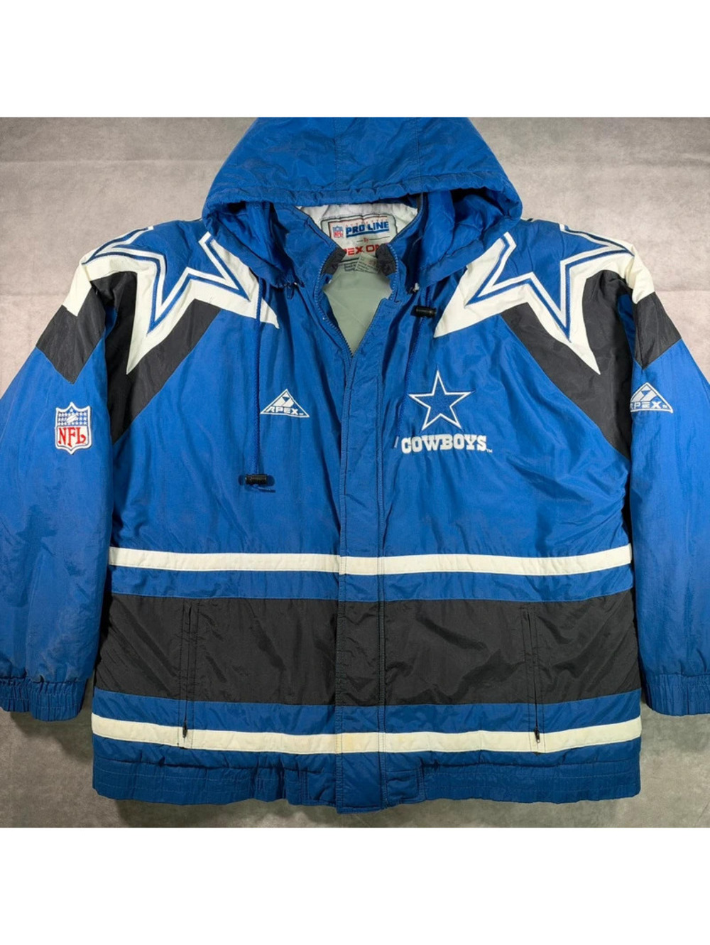 Vintage 90s Dallas Cowboys Apex One NFL Pro Line Puffer Jacket Mens Size XL